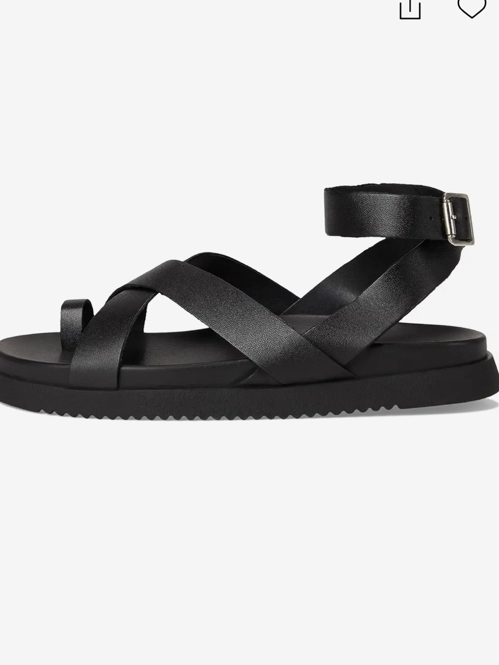 Women’s Black Strappy Ankle-Sandal - Picture 4 of 4